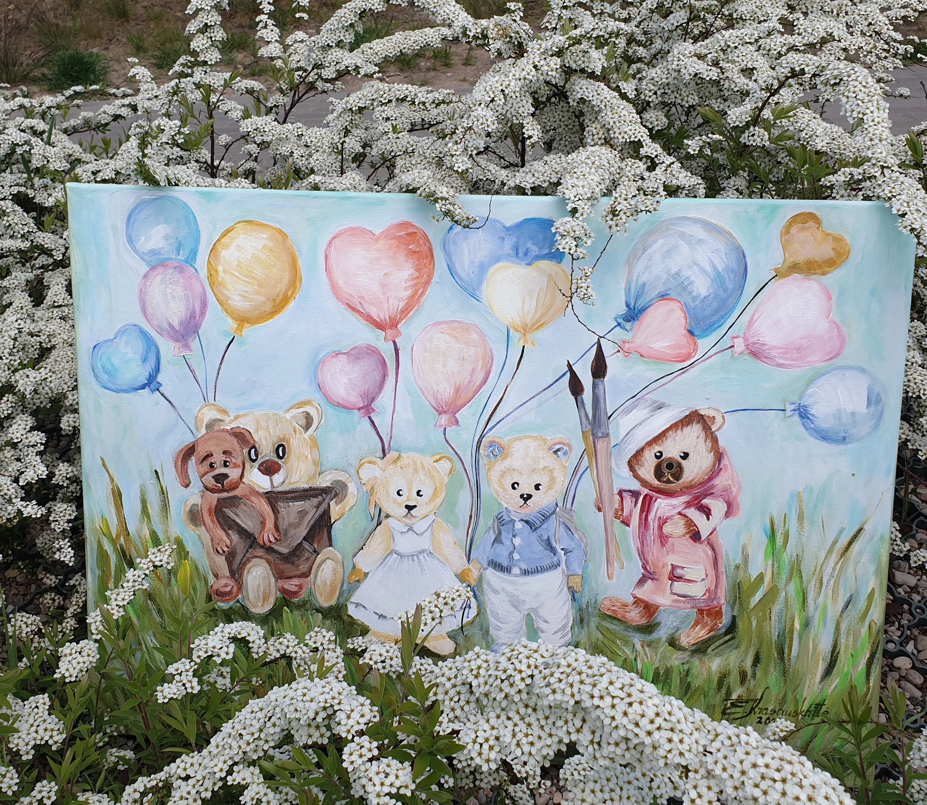 Elytės Krasauskaitės autorinis darbas, menų studija Džiaugsmo ratas, Pilaitė